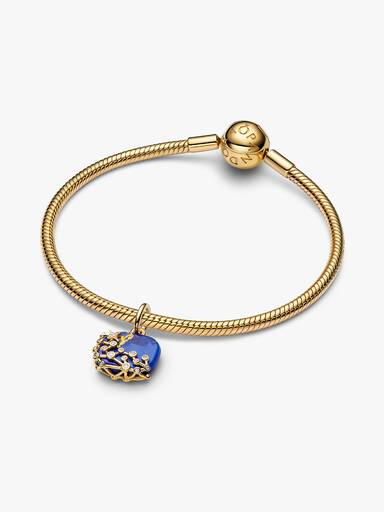 Charm Pendant Constellation Bleu Céleste Doré