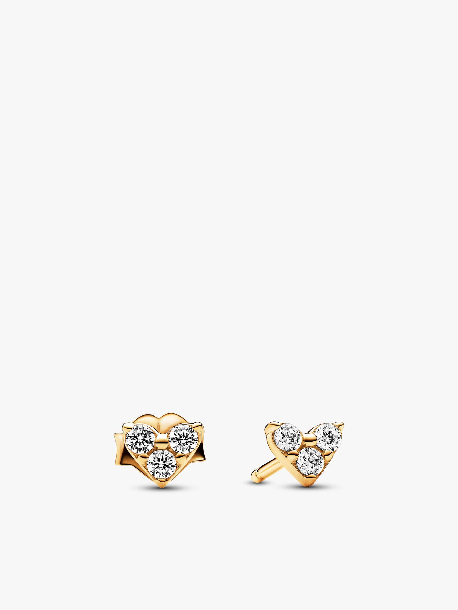 Clous d’Oreilles Cœur Trois Pierres