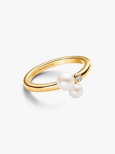 Bague Perles de Culture d'Eau Douce Traitées Duo