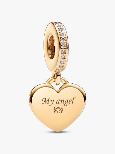 Charm Pendant Plaque Cœur Gravable