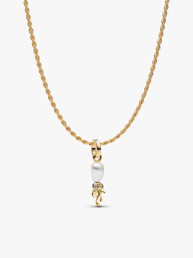 Coffret Cadeau Collier avec Pendentif Calamar Perle Baroque