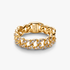 Bague Maille Cubaine Pavée Bague Maille Cubaine Pavée