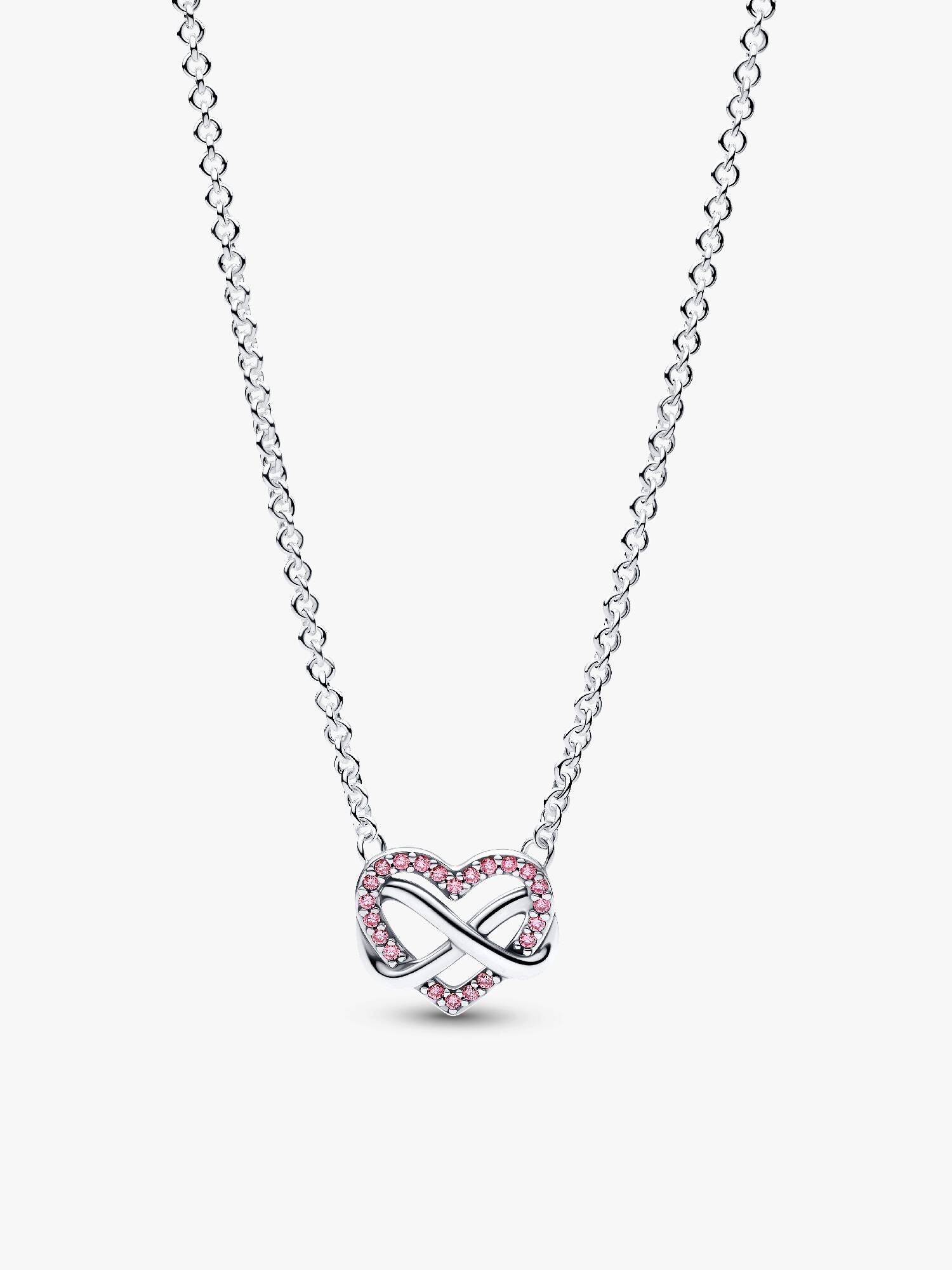 Collier Cœur de l’Infini Rose Scintillant