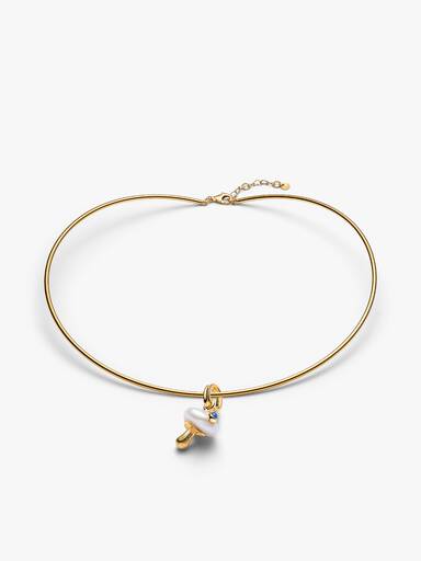 Coffret Cadeau Collier Ras-de-Cou Champignon Perle Baroque