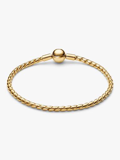 Bracelet Maille Chevron Fermoir Rond Doré
