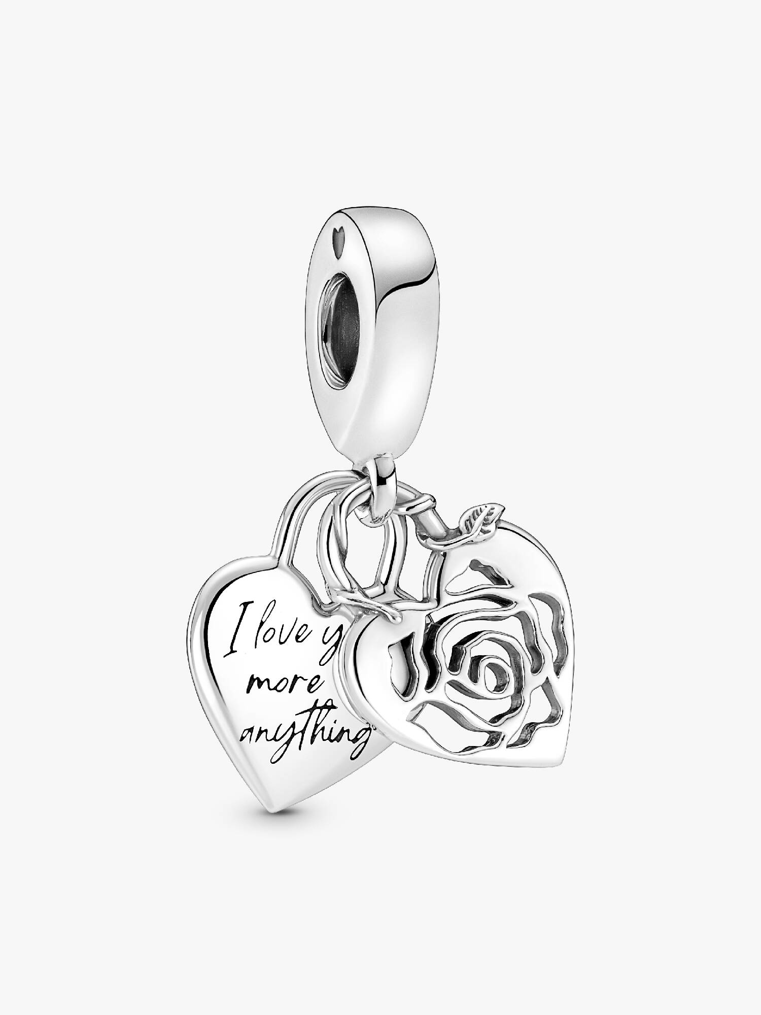 Charm Pendant Cadenas Cœur Rose