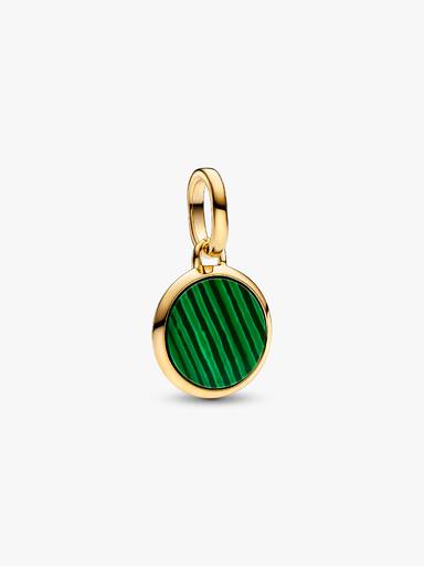 Mini Charm Médaillon Gravable Vert