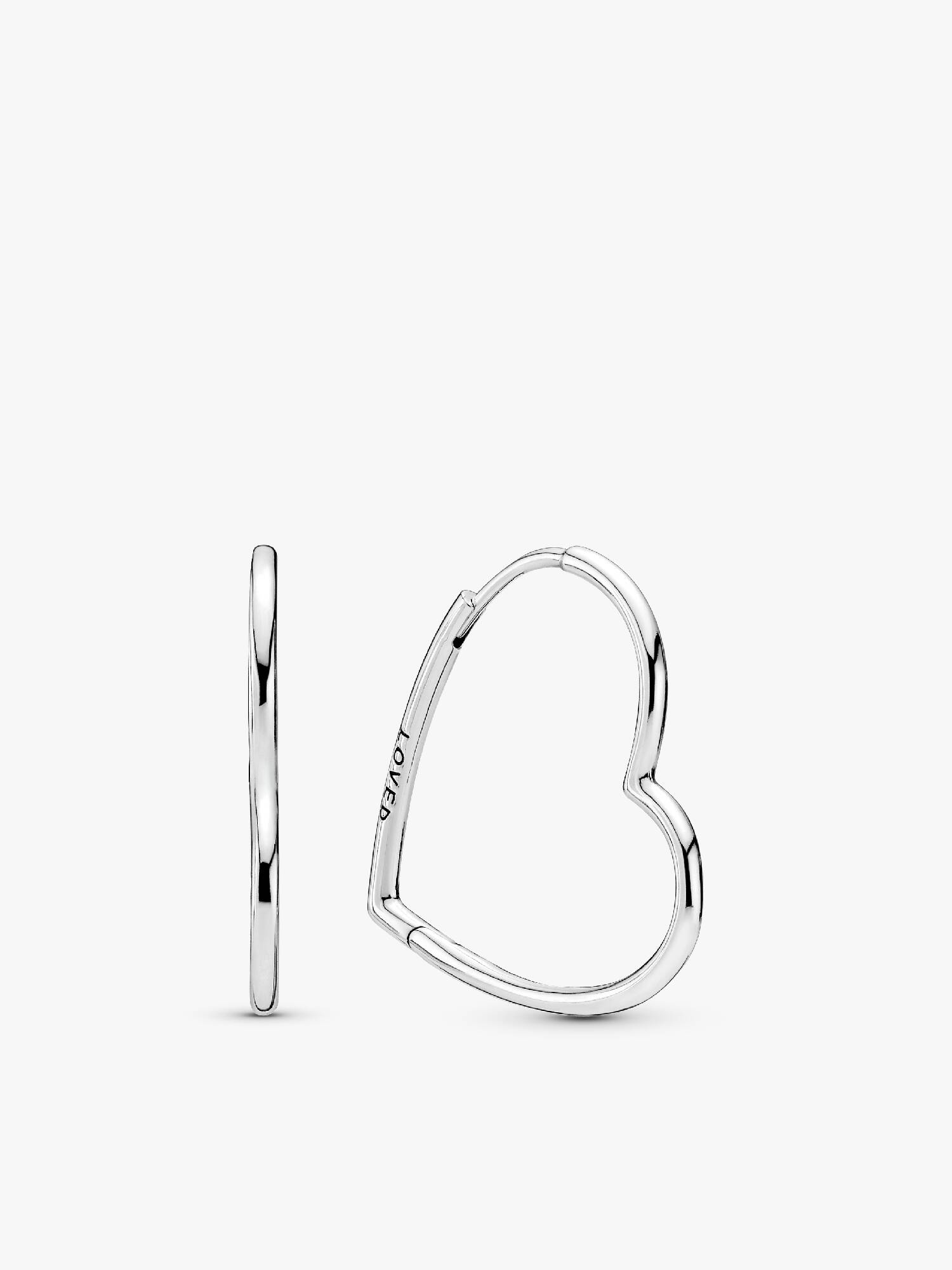 Boucles d'Oreilles Créoles Cœur Asymétrique