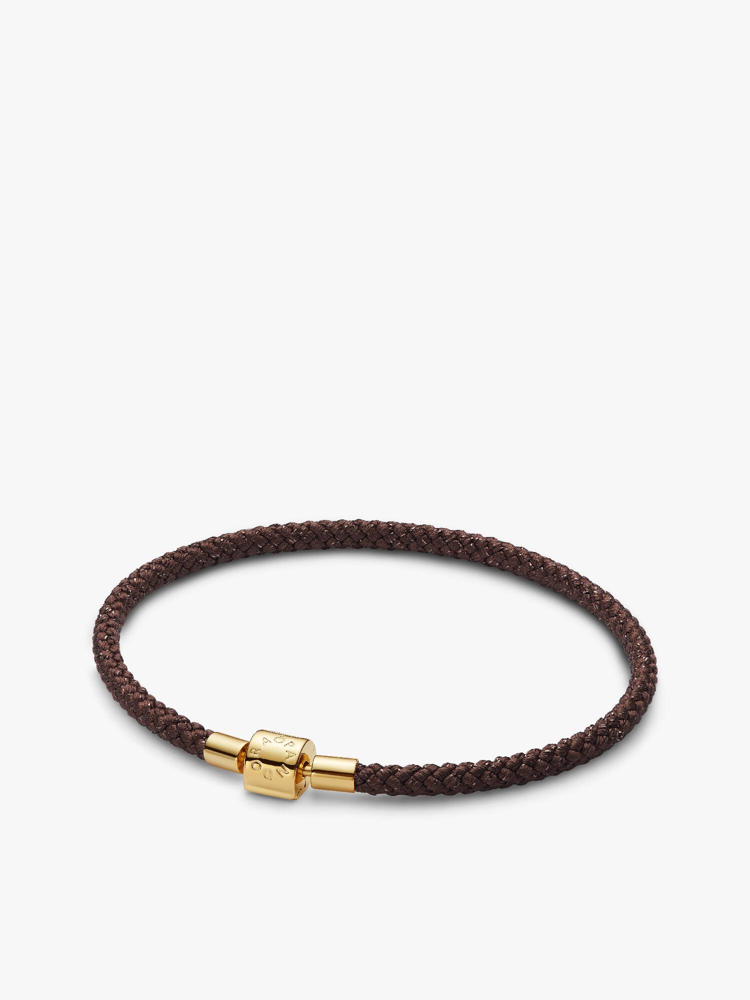 Bracelet Cordon Marron Scintillant