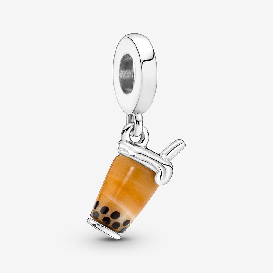 Charm Pendant Bubble Tea en Verre de Murano image number 0