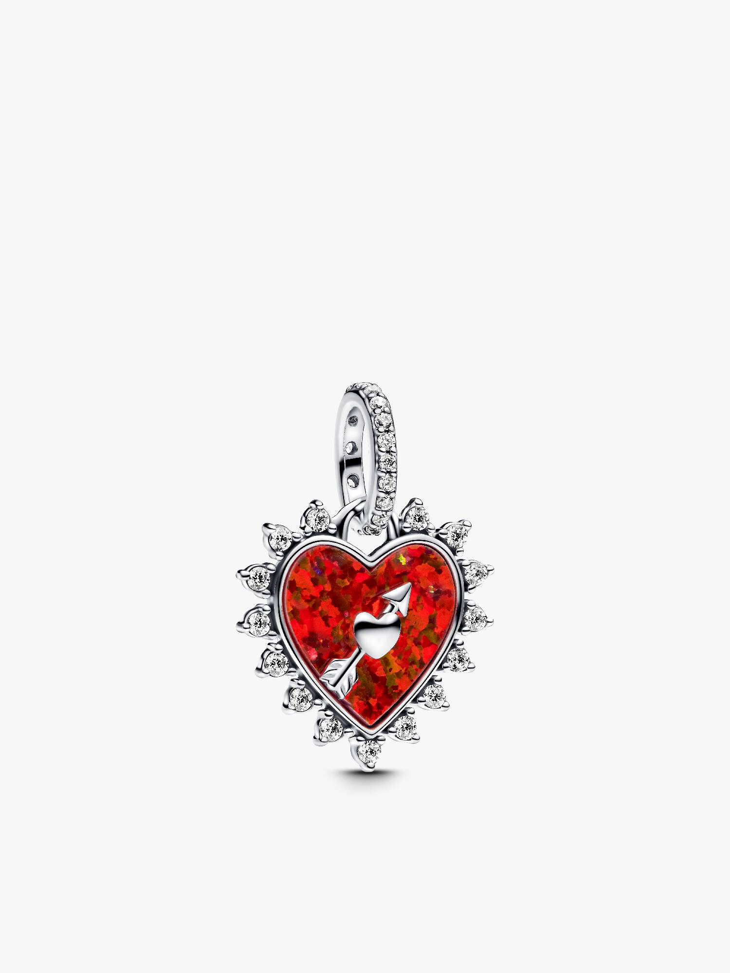 Charm Pendant Cœur Flèche Pivotante