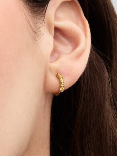 Boucles d’Oreilles Huggies Jaunes