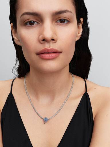 Charm Chapeau de Diplômé 2026 Bleu Scintillant