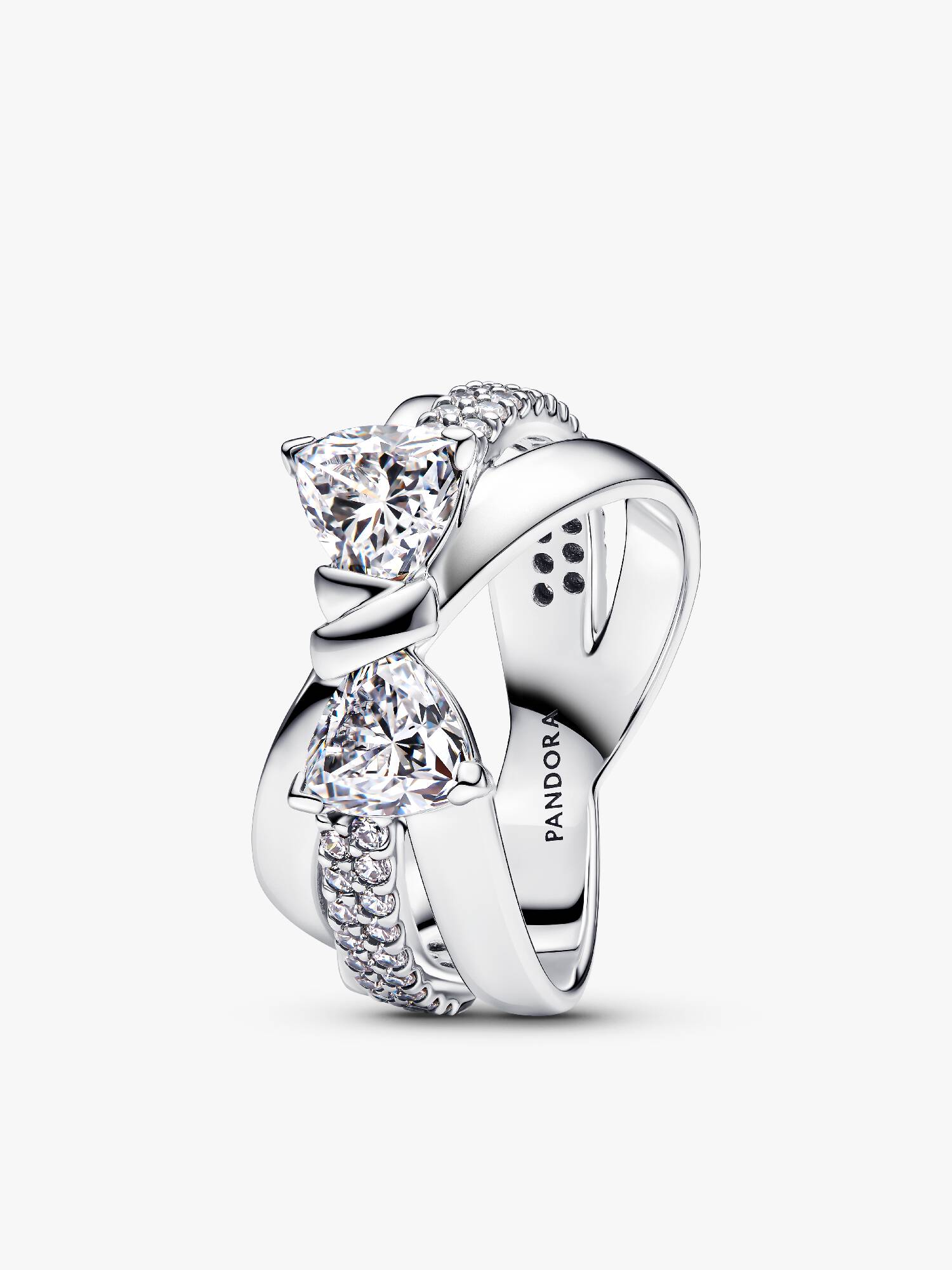 Bague Croisée Nœud Scintillant