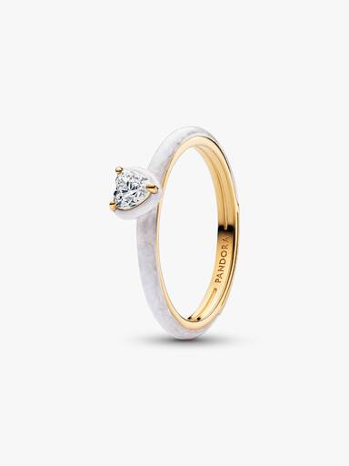 Bague Cœur Chakra Blanc