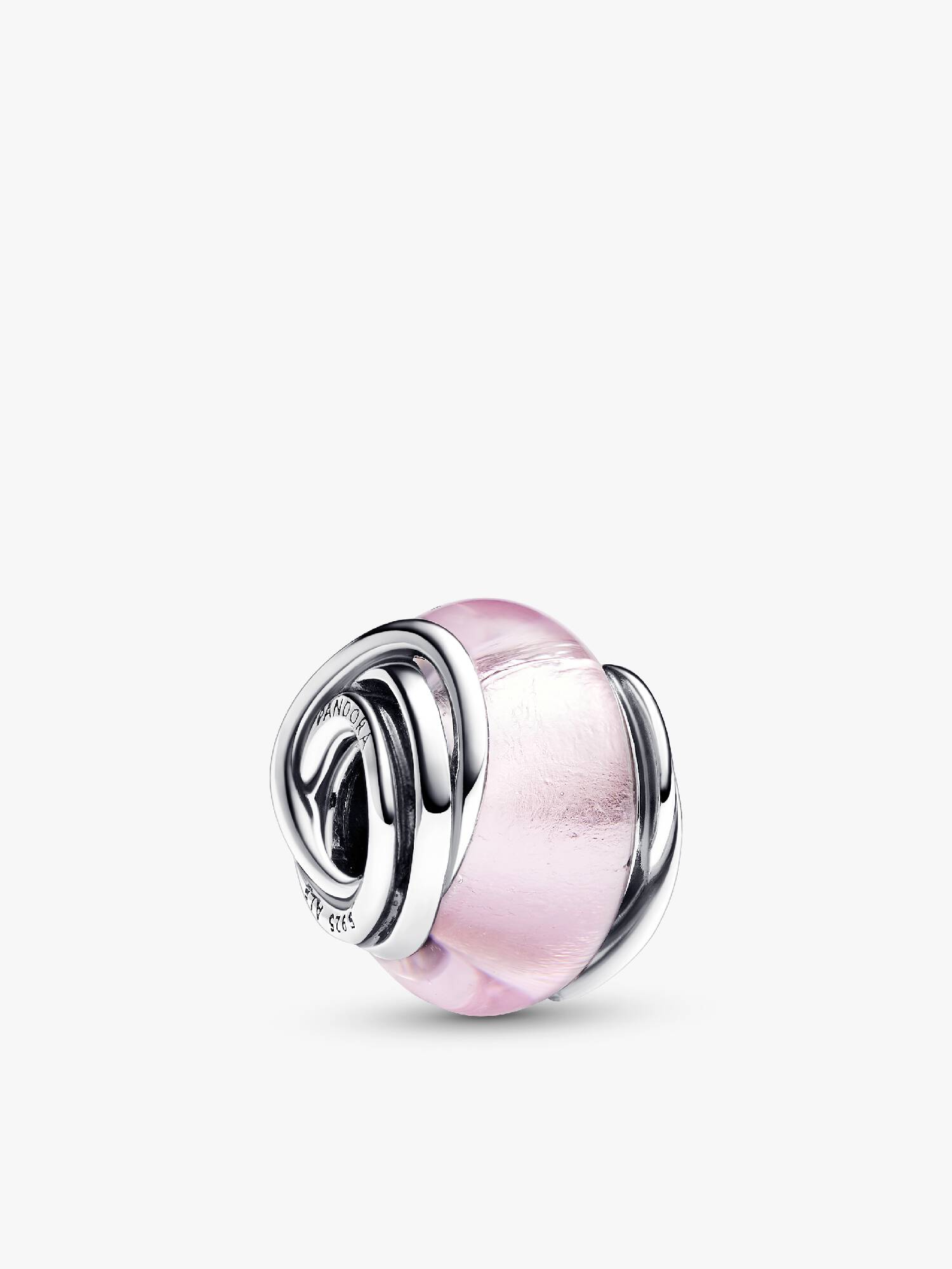 Charm Verre de Murano Rose Encerclé