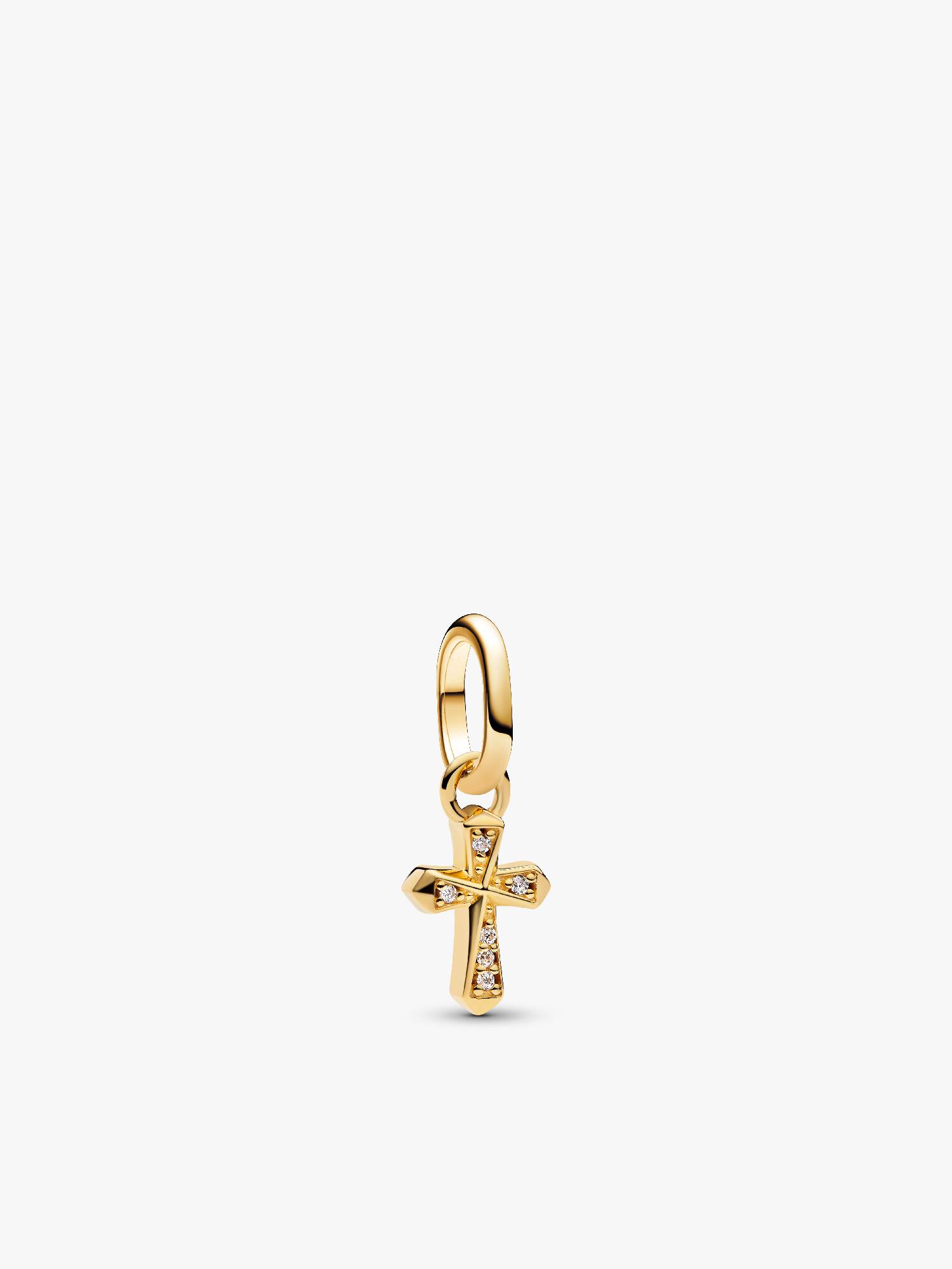 Mini-Charm Pendant Croix Scintillante
