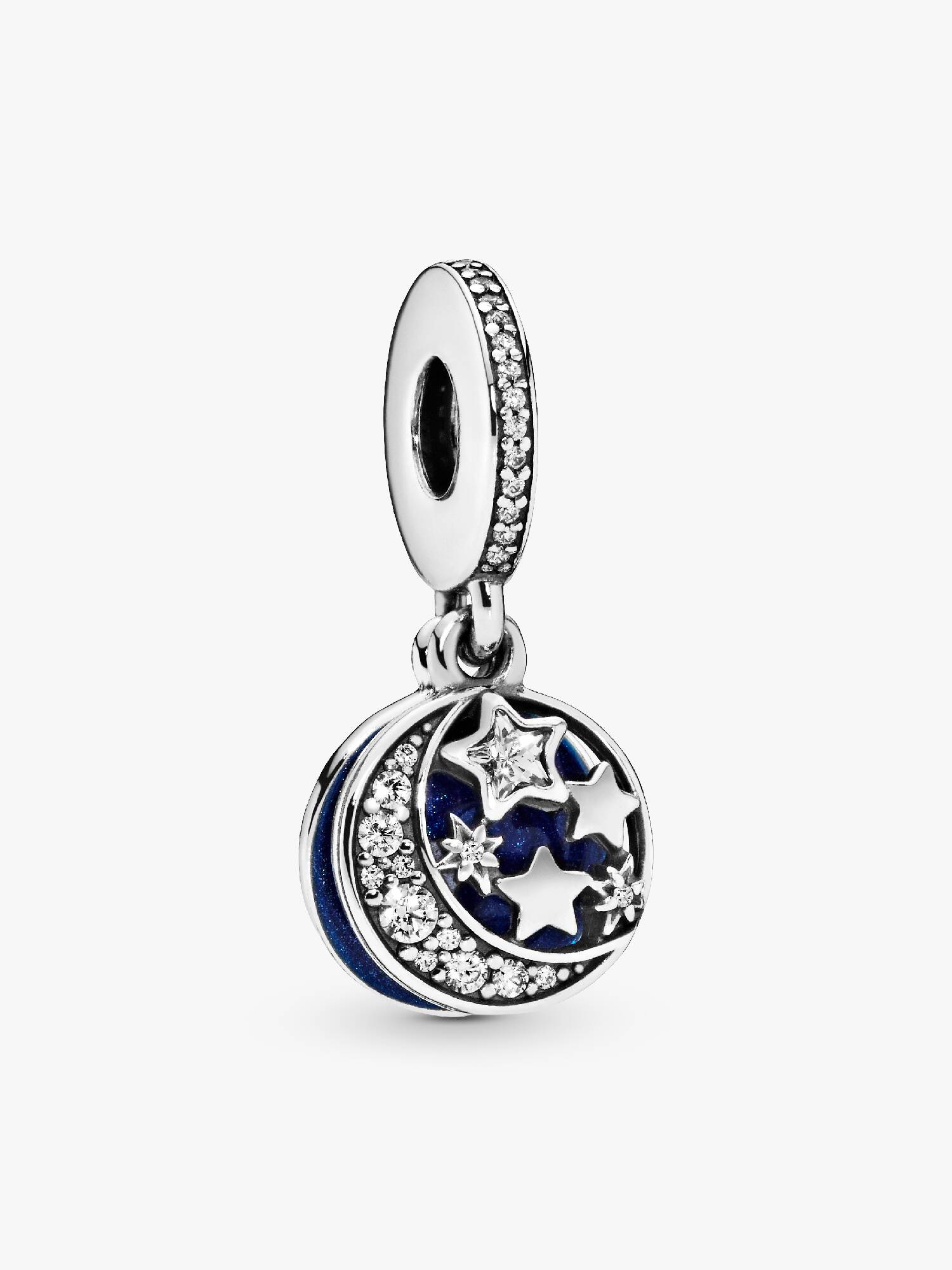 Charm Pendentif Lune et Ciel Nocturne