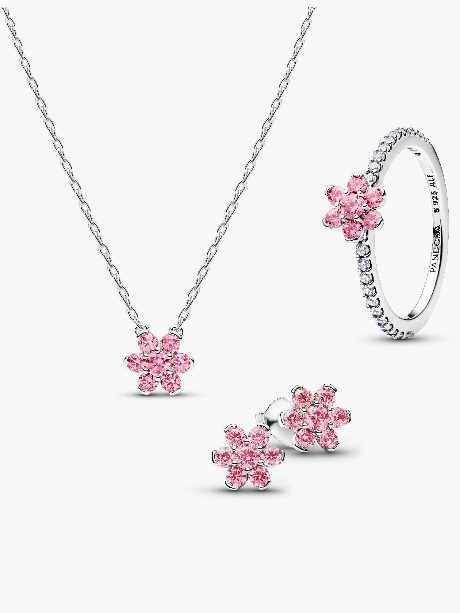 Coffret Cadeau Complet Fleur Rose Scintillante