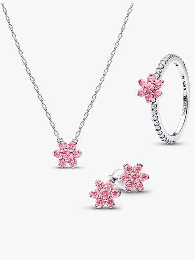Coffret Cadeau Complet Fleur Rose Scintillante
