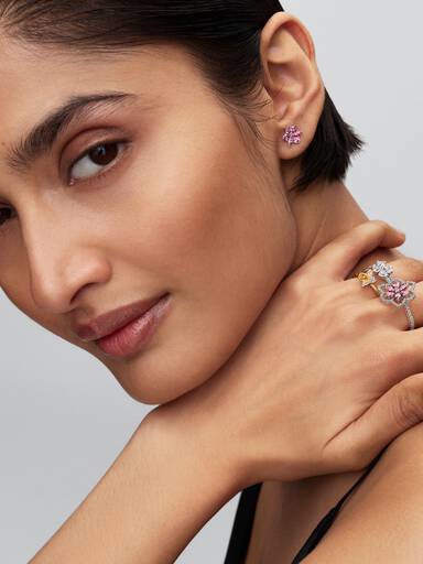 Bague Séparable Trèfle à Quatre Feuilles Scintillantes