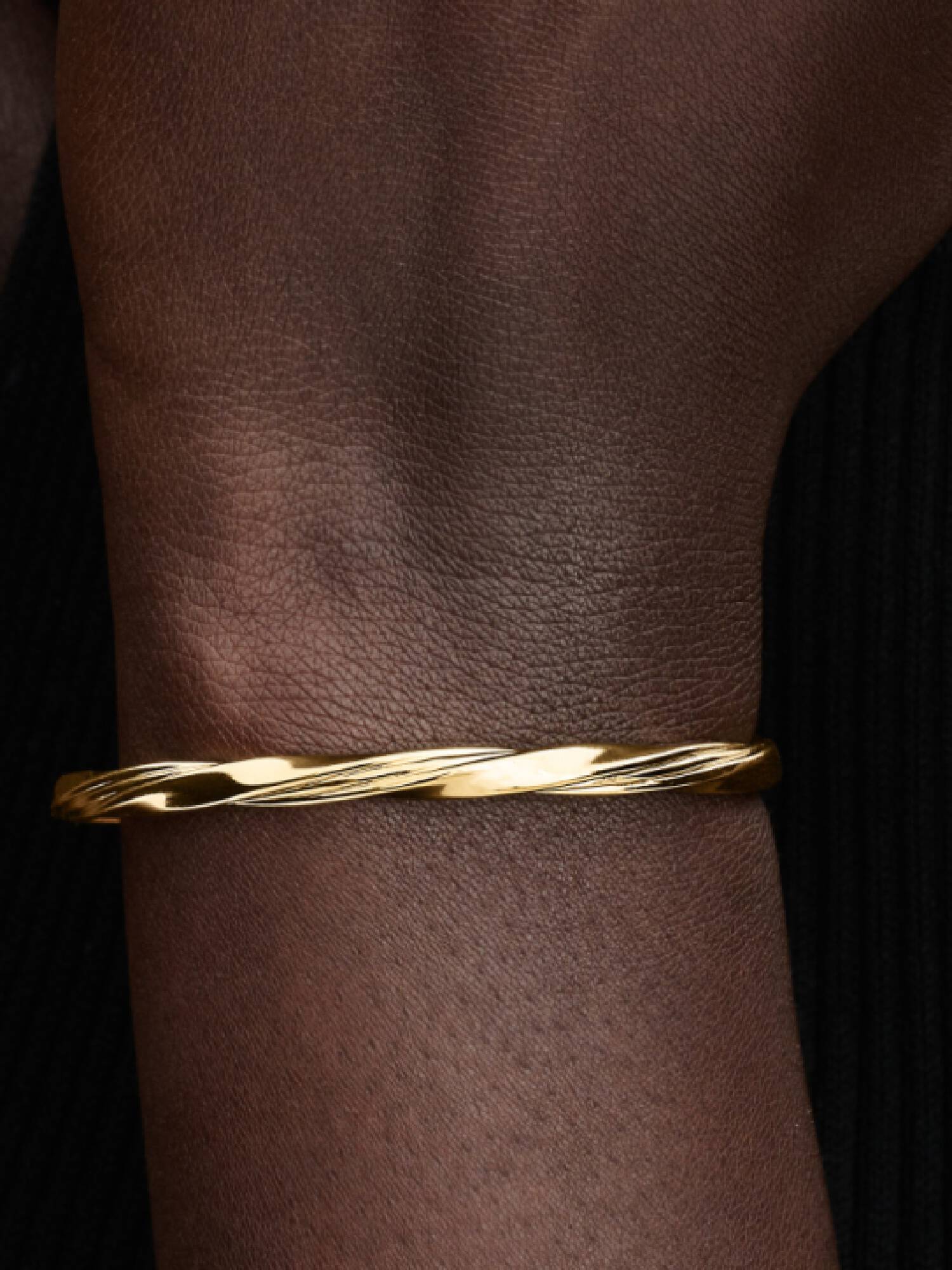Bracelet Jonc Ouvert Torsadé