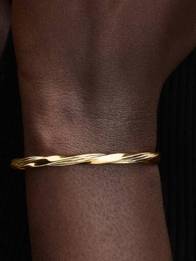 Bracelet Jonc Ouvert Torsadé