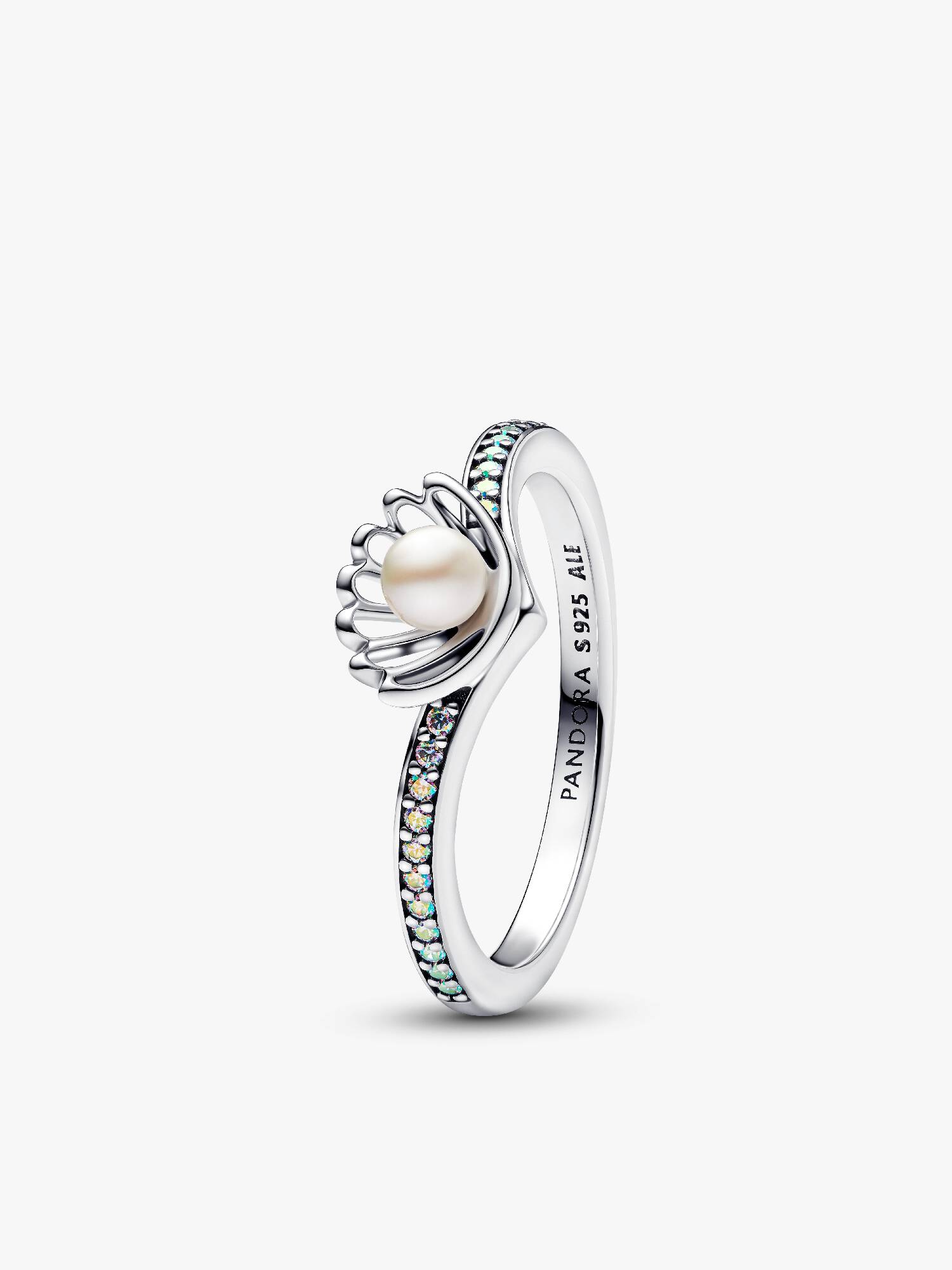 Bague Perle de Culture d’Eau Douce Traitée Princesse Disney Arielle Coquillage