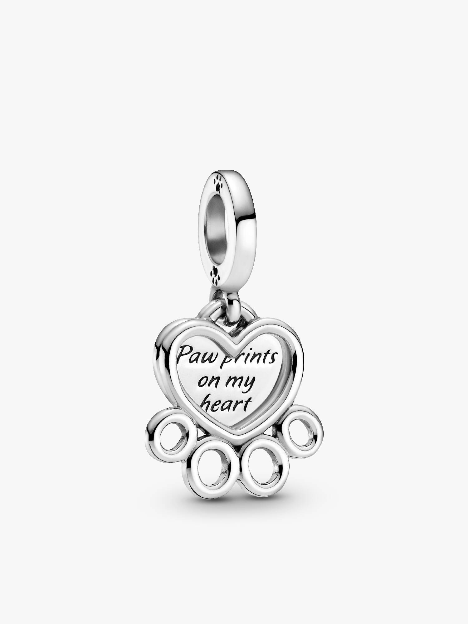 Charm Pendant Cœurs & Empreinte de Pattes