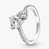 Bague Scintillante Cœur Double Bague Scintillante Cœur Double