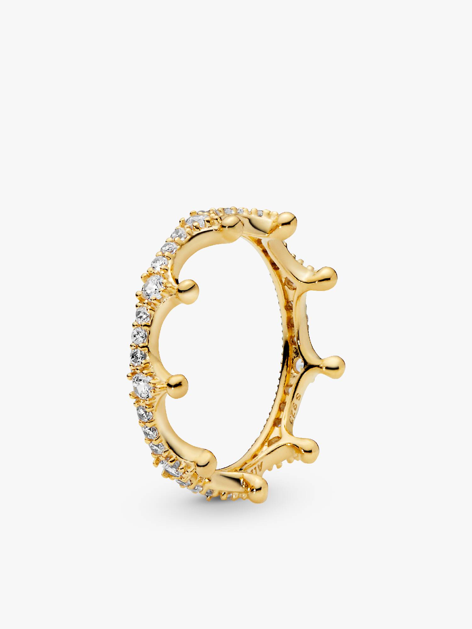Bague Couronne Étincelante Transparente