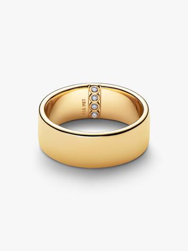 Anneau Large Gravable Doré