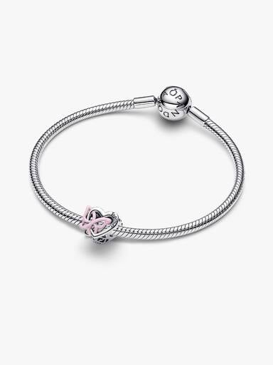 Charm Cœur et Papillon Entrelacés