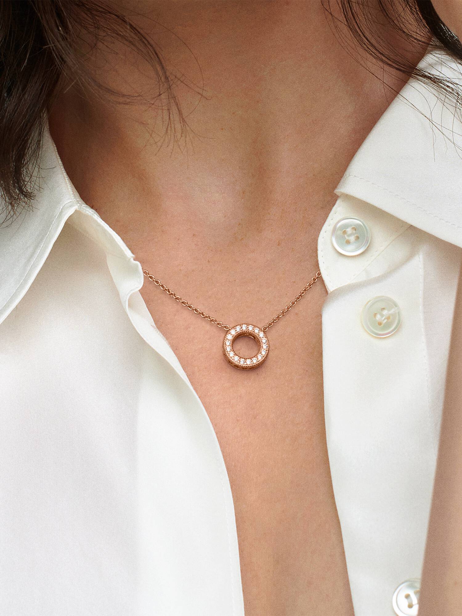 Collier Cercle Pavé Signature Pandora