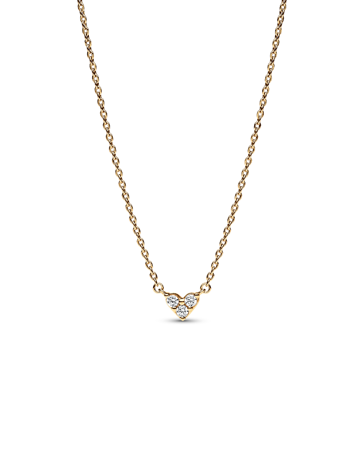 Collier Cœur Triple Pierre
