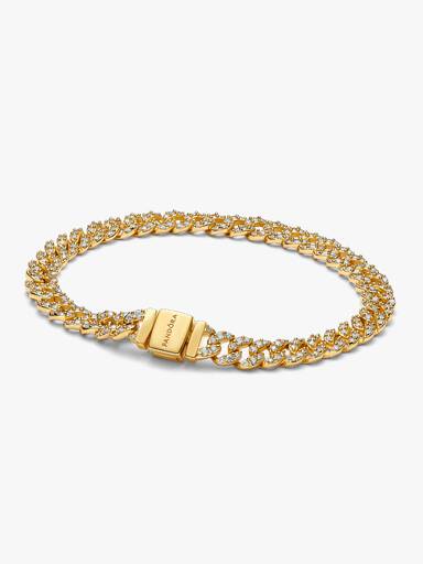Bracelet Maille Cubaine Pavé