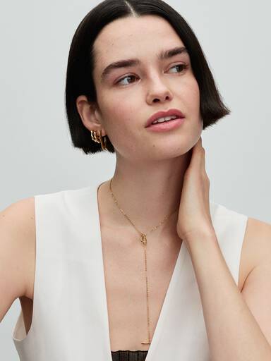 Boucles d'Oreilles Créoles Ouvertes V Organique