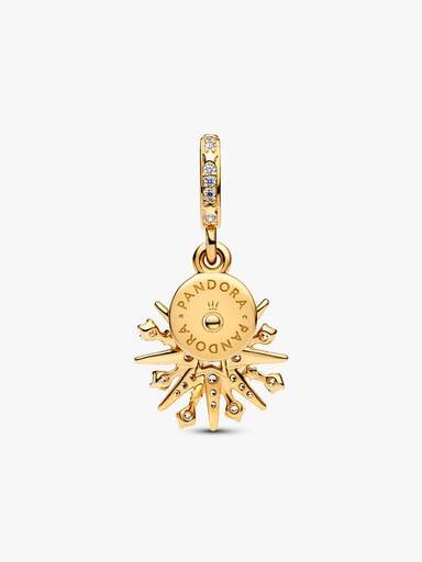 Charm Pendant Double Feu d'Artifice Scintillant