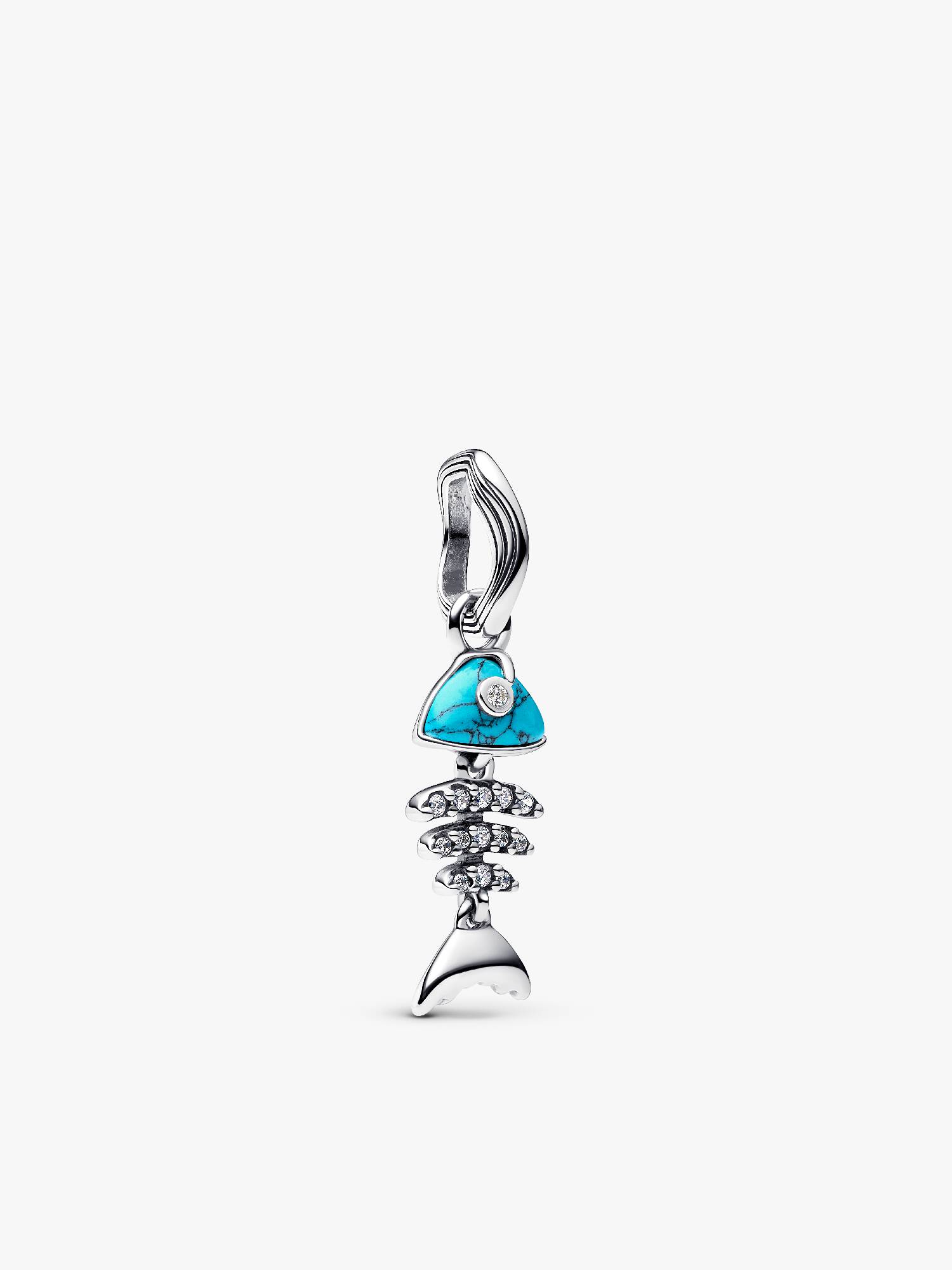Charm Pendant Arête de Poisson Turquoise