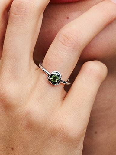 Bague Cercle Éternité Couleur de Naissance du Mois d'Août