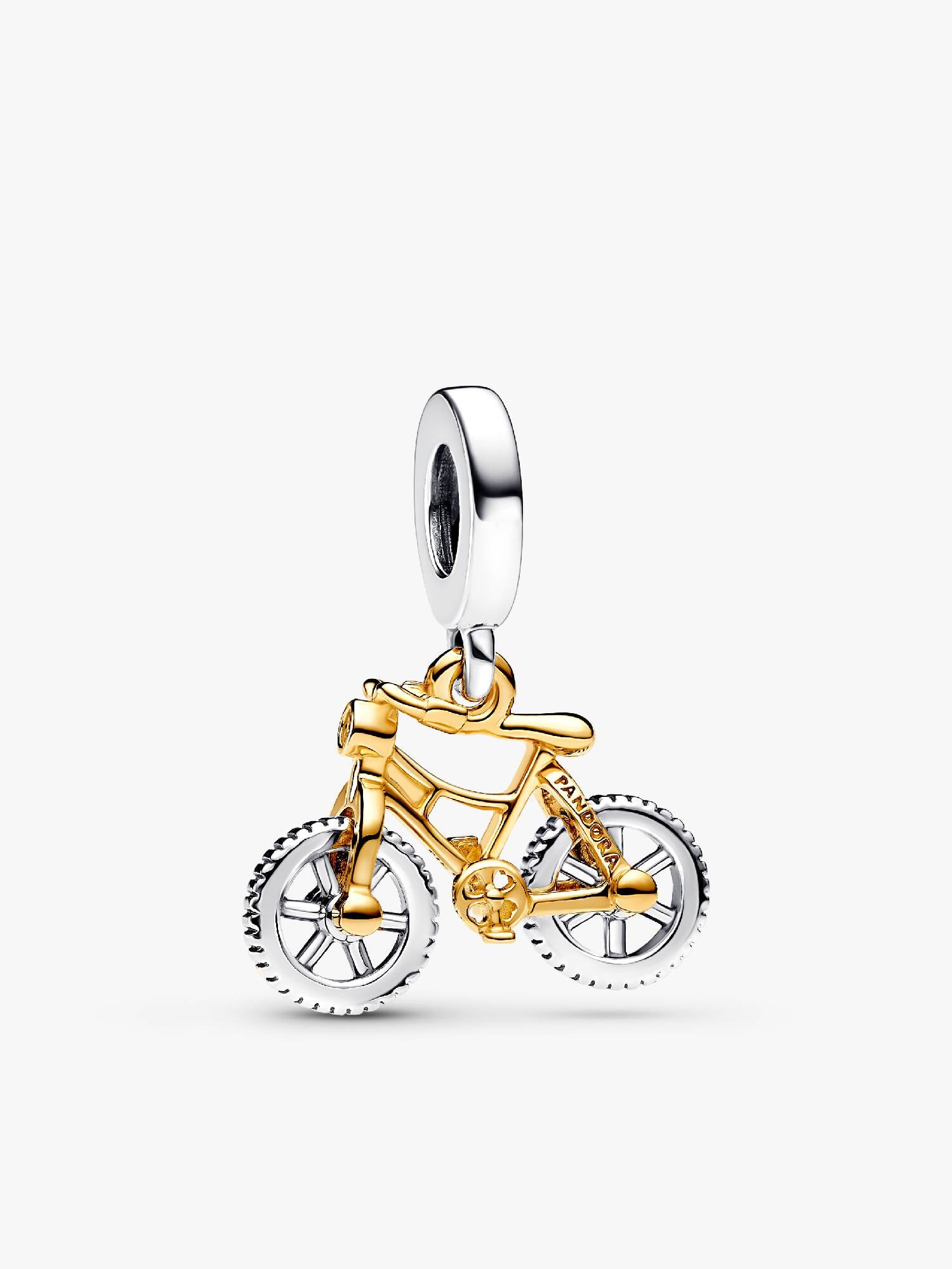 Charm Pendant Vélo à Roues Tournoyantes Bicolore