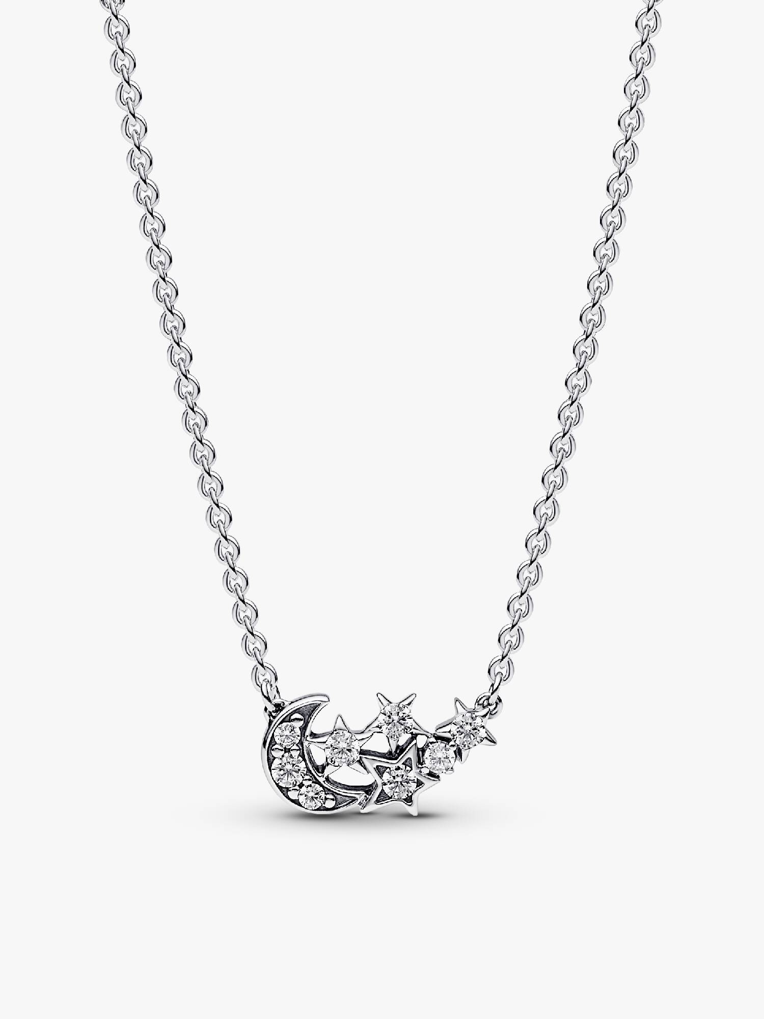 Collier Lune & Étoile Scintillantes