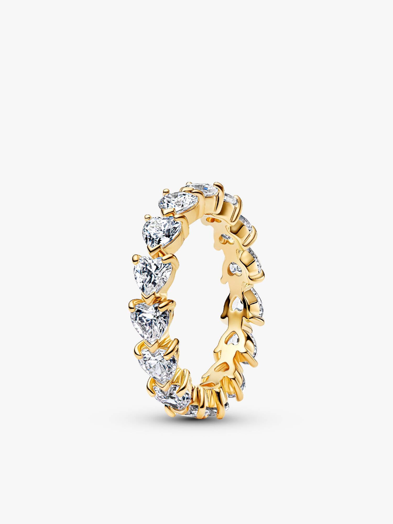Bague Couronne de Cœurs Incolores