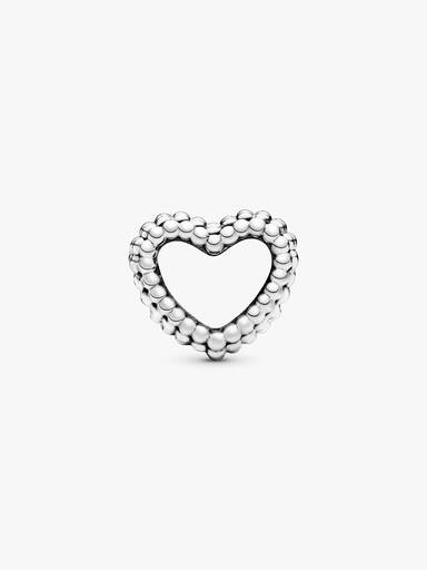 Charm Cœur Ouvert Perlé