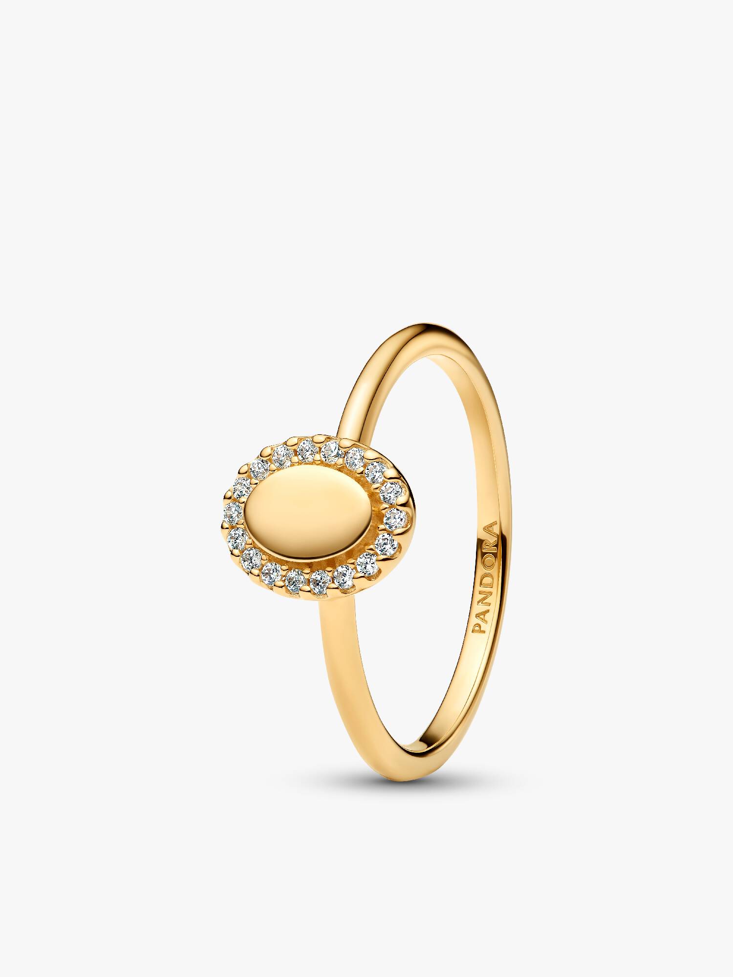 Bague Halo Ovale Gravable