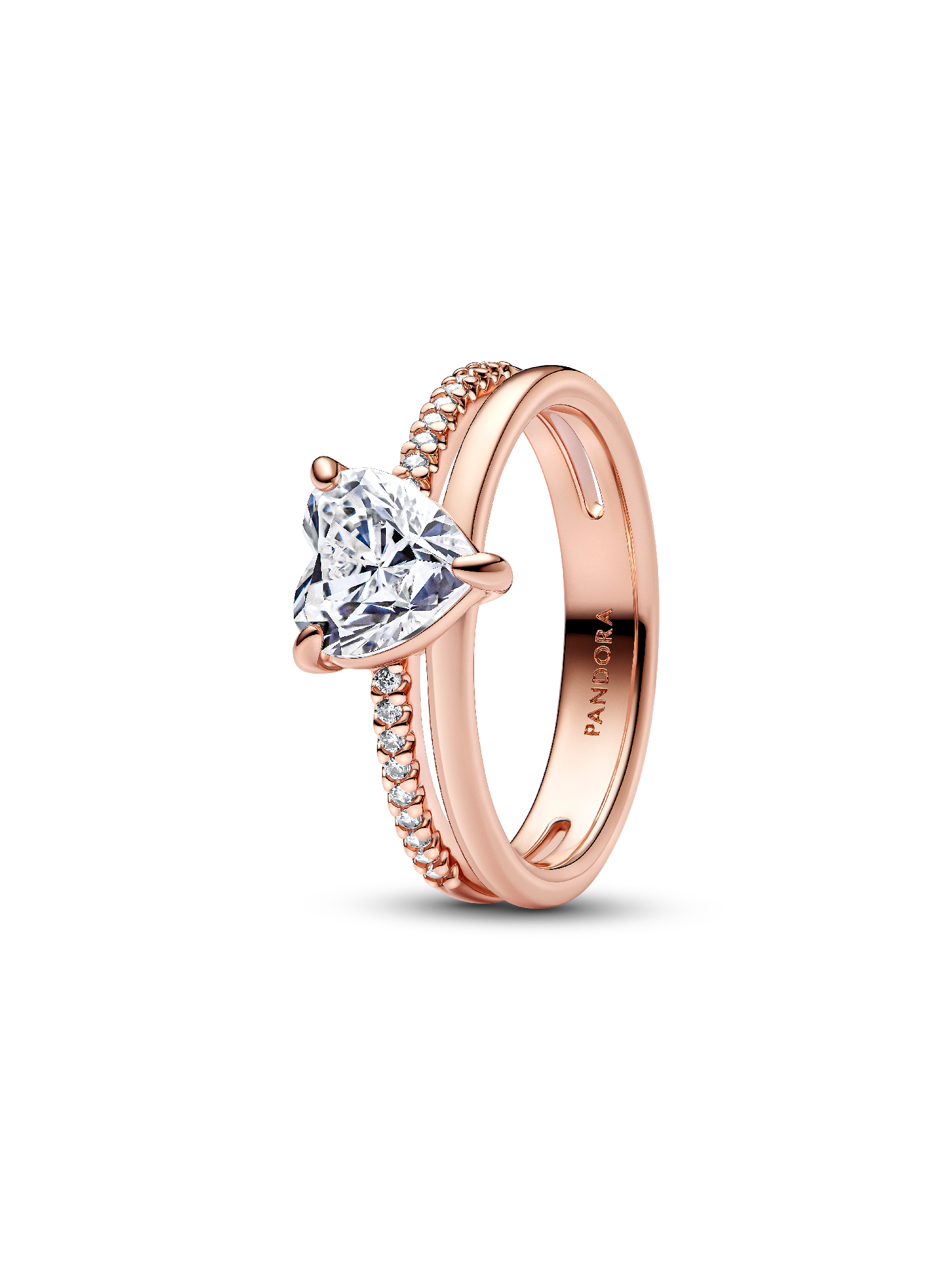 Bague Cœur Anneau Double