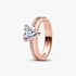 Bague Cœur Anneau Double Bague Cœur Anneau Double