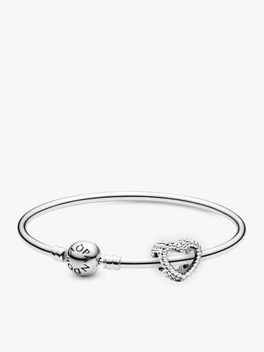 Bracelet composé Jonc Cœur Perlé