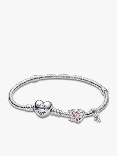 Coffret Cadeau Bracelet Cœur Moments et Charms Tulipe & Cœur Entrelacé
