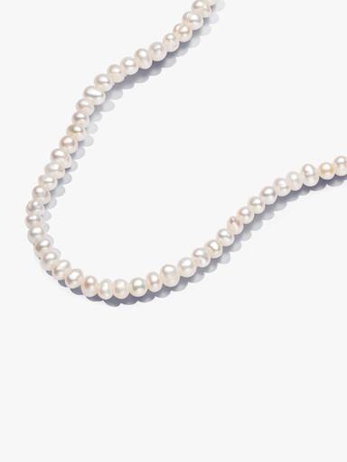Collier Barre en T Perles de Culture d'Eau Douce Traitées
